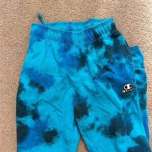 Champion Teal and Black Tie-Dye Joggers